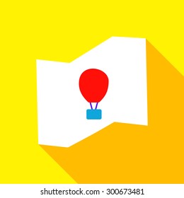 single flat style icon vector image baloon