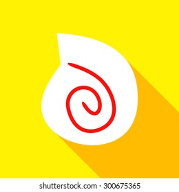 single flat style icon vector image seaside