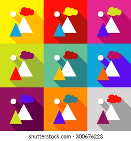 single flat style icon vector image traveling