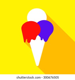 single flat style icon vector image summer