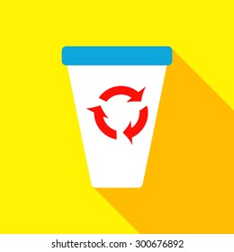 single flat style icon vector image cups