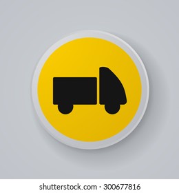 single flat style icon vector image baby car