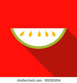 single flat style icon vector image watermelon