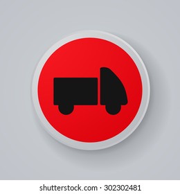single flat style icon vector image baby car