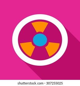 single flat style icon vector image danger