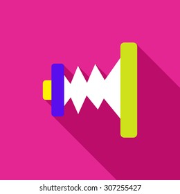 single flat style icon vector image camera