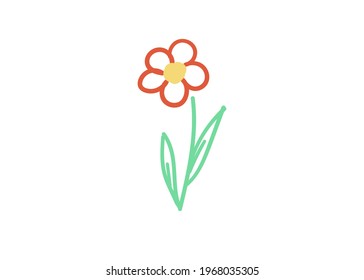 elemento floral único. ilustración vectorial simple del paro de flores