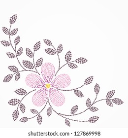 Single flower. Floral background.