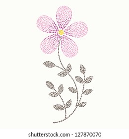 Single flower. Floral background.