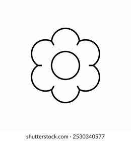 single flower icon sign vector