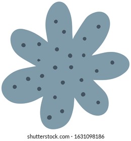 single flower, leaf, plant, twig. Vector. doodle. Isolated on a white background. for design, cards, invitation