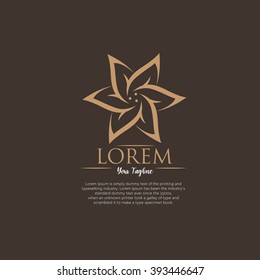 a single flower logo template