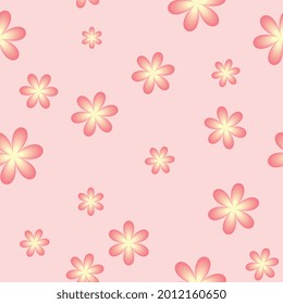 Single flower object repeat pattern- single floral element repeat pattern for textile, fabric, gift wrapper, product packaging... pattern added to swatch panel.