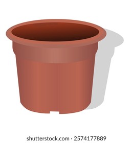 Single of flower pots isolated on white background in vector design