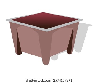 Single of flower pots isolated on white background in vector design