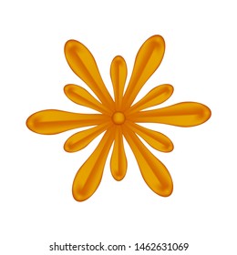 single flowers copper ornate isolated on white background, luxury flower petal copper simple, copper flowers object metal sculpture, illustration of deluxe copper flower, clip art flowers luxurious