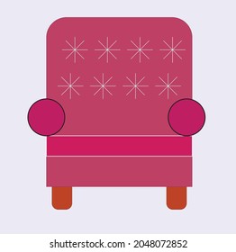 A single foam sofa - Illustration , Vector , Icon 