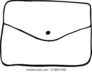Single folder for documents hand drawn. Isolated object, For design, card, poster.