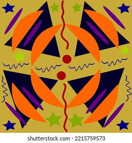 Single frame colorful abstract and geometric design 