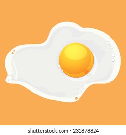 a single fried egg cartoon.