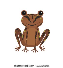 Single frog with brown skin illustration