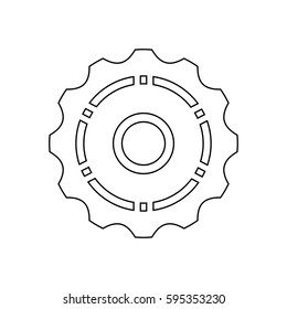 single gear icon image
