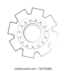 single gear icon image