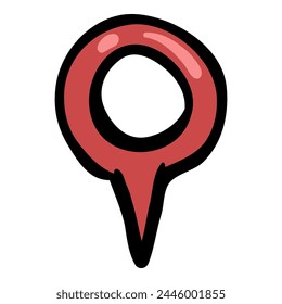Single Geo Tag Doodle Icon