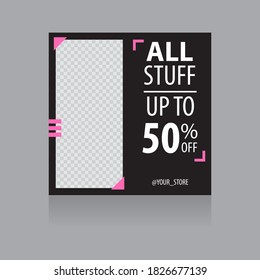 Single Geometric Social Media Post Editable Template