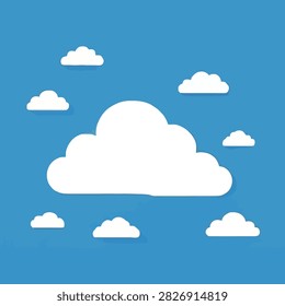 A single giant cloud floating in a clear blue sky