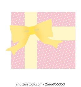 Caja de regalo individual con cinta y lazo. Ilustración vectorial para cumpleaños, Navidades, San Valentín, aniversarios, bodas y celebraciones. Perfecto para la decoración, tarjetas de felicitación y diseño festivo