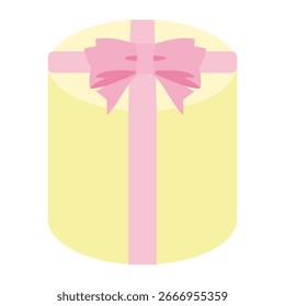 Caja de regalo individual con cinta y lazo. Ilustración vectorial para cumpleaños, Navidades, San Valentín, aniversarios, bodas y celebraciones. Perfecto para la decoración, tarjetas de felicitación y diseño festivo