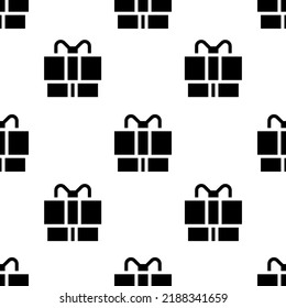 Single Gift pattern. Gift concept. filled trendy Vector seamless Pattern, background, wallpaper
