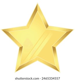 Single gold star, vector illustration