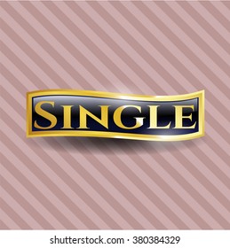 Single golden badge or emblem