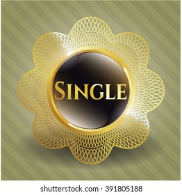 Single golden badge or emblem