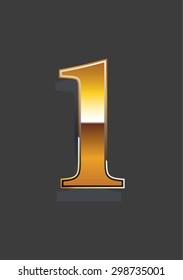 single golden number 1