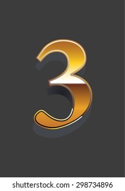 single golden number 3
