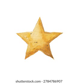 A single golden star shaped cookie