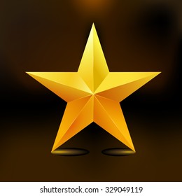 Una estrella dorada brilla sobre un fondo oscuro.