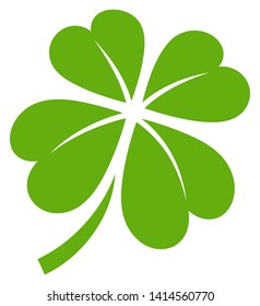 Single Graphic Shamrock Four Leaves Green