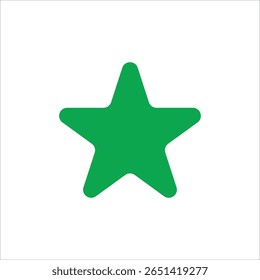 Single Green five Star Icon 