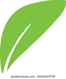 Single green leaf representing eco-friendly concept - stock vector