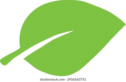 Single green leaf representing eco-friendly concept - stock vector