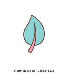 Una sola hoja verde. Un símbolo universal para la naturaleza, el crecimiento, el medio ambiente, la ecología, los productos orgánicos y la sostenibilidad.