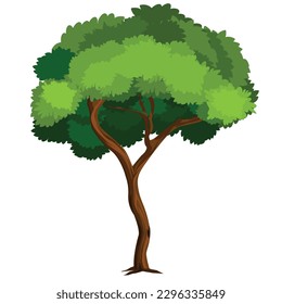  Single green trees, used for design, advertising, and architecture