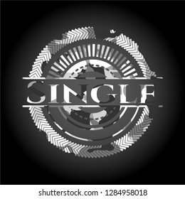 Single grey camouflage emblem