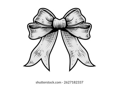 Solo cinta gris para el regalo. con estilo grabado y concepto retro