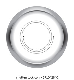 Single guitar string simple icon  on round background