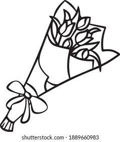 Vector Outline Drawn Linden Flower Illustration Stock Vector (Royalty ...